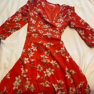 Calvin Klein floral wrap dress